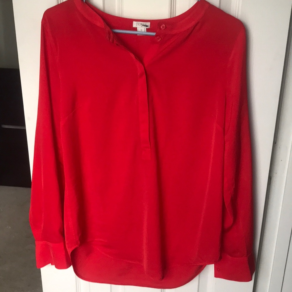 J Crew Red blouse